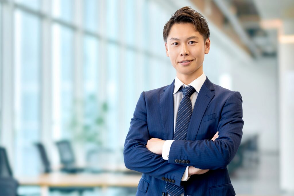 転職に成功した40代のビジネスマン