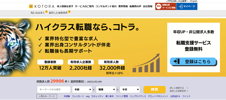 コトラ公式サイトのキャプチャ画像