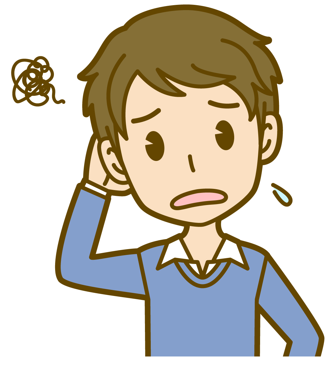 転職したい男性をイメージしたイラスト画像