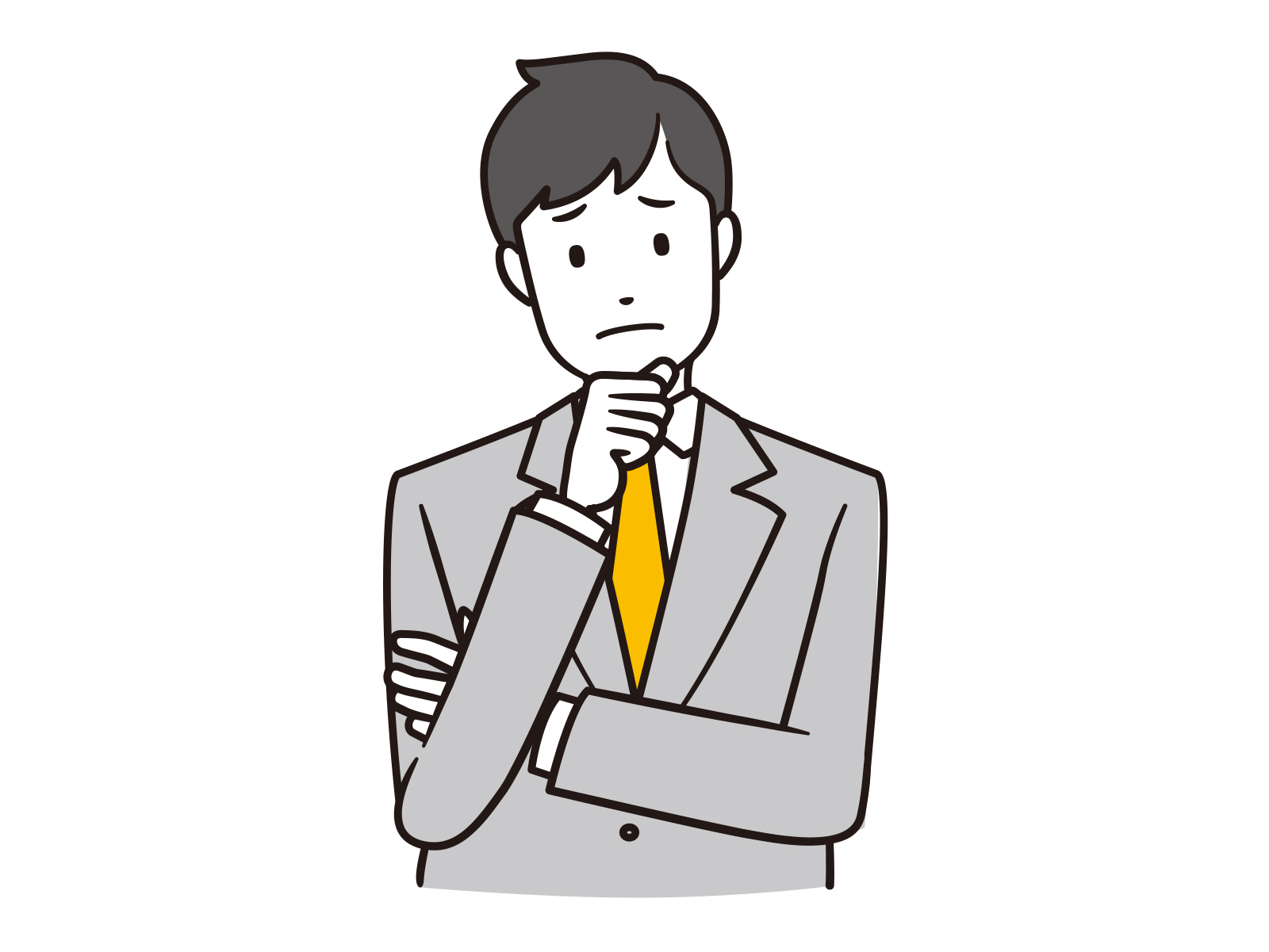 転職したいビジネスマンをイメージしたイラスト画像